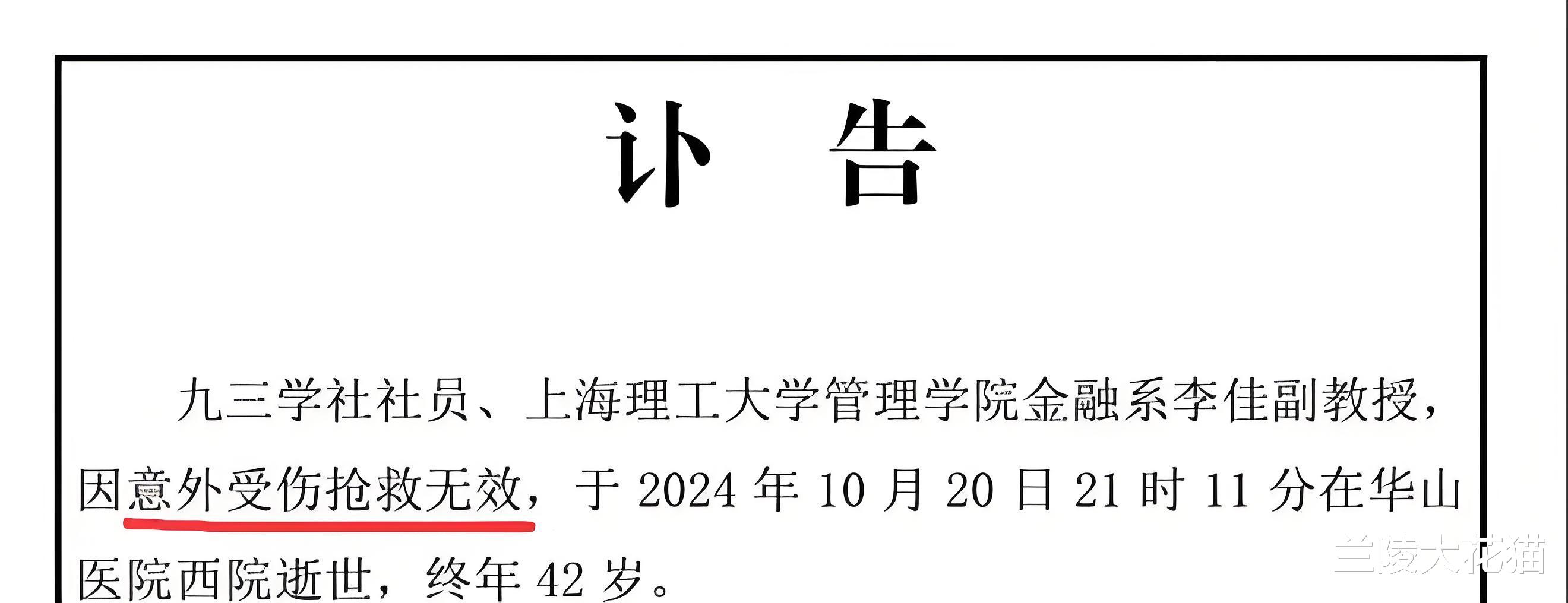 上海理工大学金融系副教授李佳逝世，励志故事传承不息，精神鼓舞人心