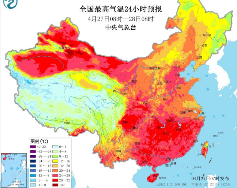 全国大部升温为主 西南地区降水频繁