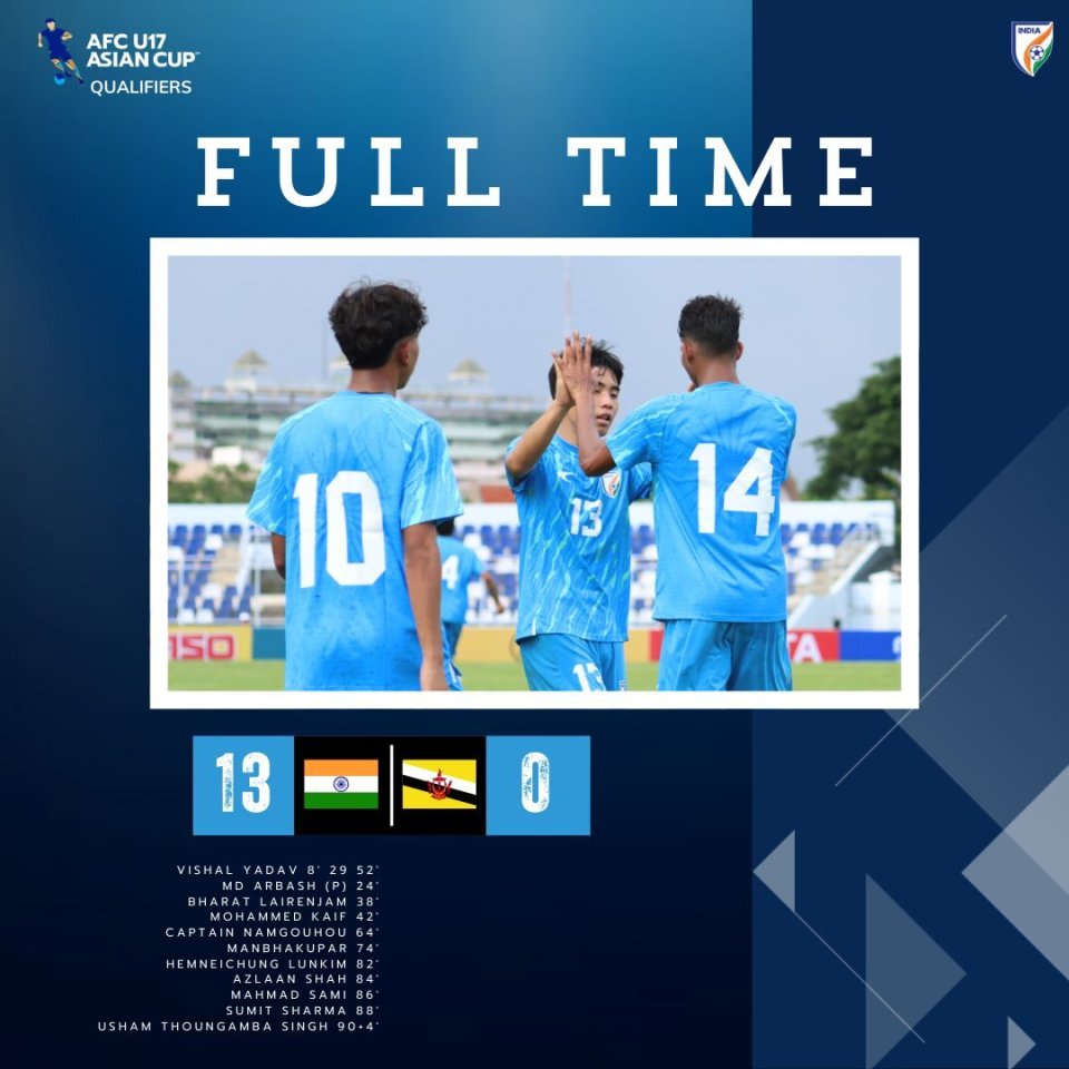 U17亚预赛惊现超大比分，中国队狂胜对手，缔造历史纪录！